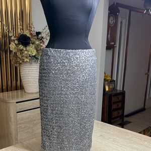 NWOT Silver Bling Cremieux Skirt. Absolutely no flaws, elastic waistband.